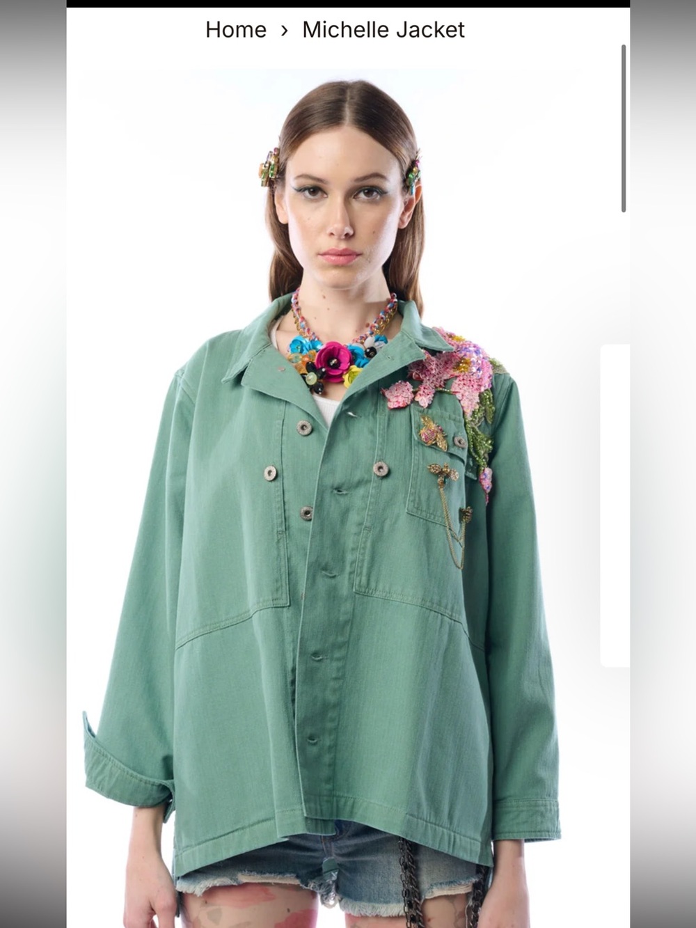 NWT Aratta Silent Journey- Michelle Jacket- Teal Green